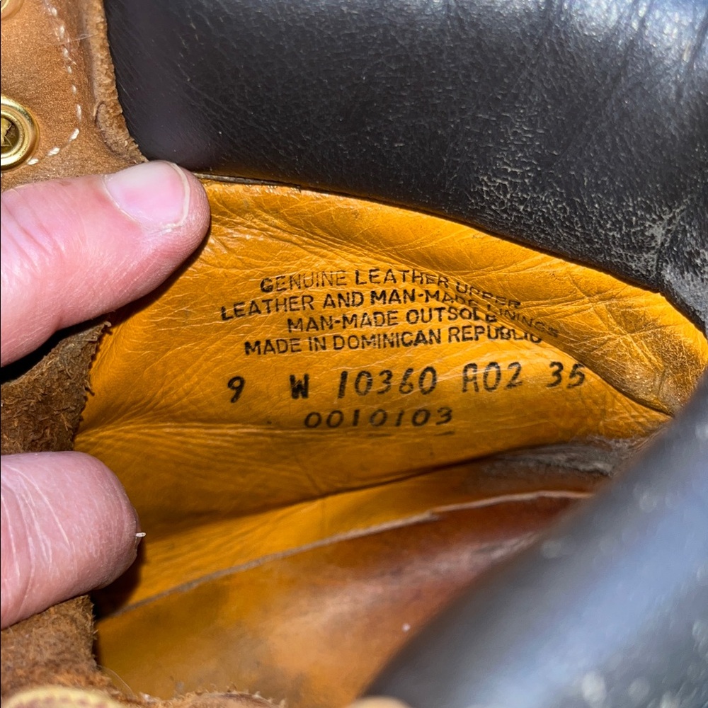 Timberland Classic Brown Leather Lace Up Work Boots‎ Size 9 Wide - Picture 7 of 14